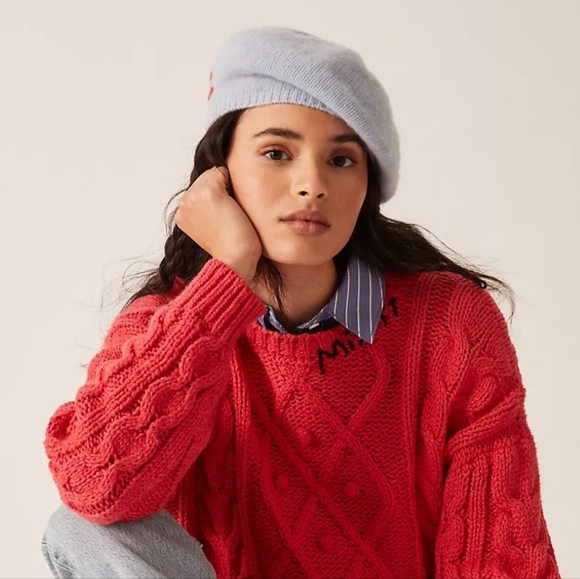 Kerri Rosenthal Anchor Cashmere Beret - light blue main image 5